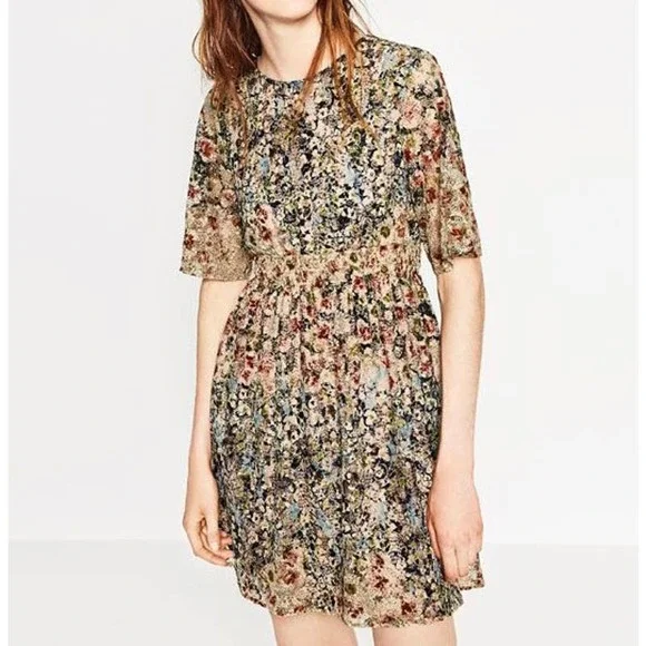 Zara | Dresses | Zara Floral Lace Fit And Flare Dress Short Sleeve Mini Flower Dress 78310 L | Poshmark Zara | Dresses | Zara Floral Lace Fit And Flare Dress Short Sleeve Mini Flower Dress 78310 L | Poshmark
